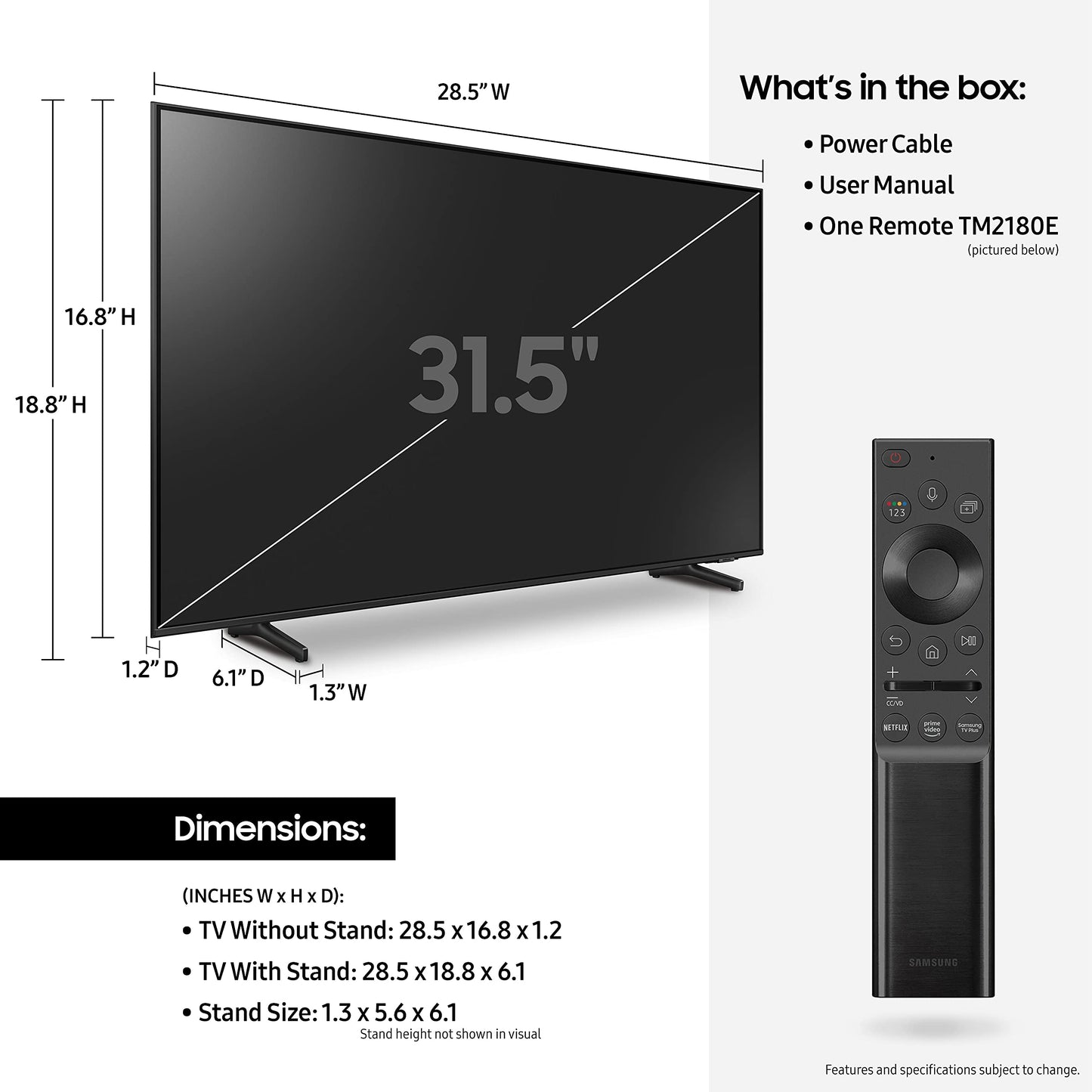 SAMSUNG 32-Inch Class QLED Q60A Series - 4K UHD Dual LED Quantum HDR Smart TV with Alexa Built-in (QN32Q60AAFXZA, 2021 Model)