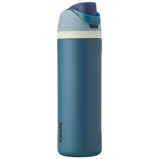 Owala FreeSip Insulated Stainless Steel Water Bottle with Straw for Sports, Travel, and School BPA-Free Sports Water Bottle, 24 oz, Denim