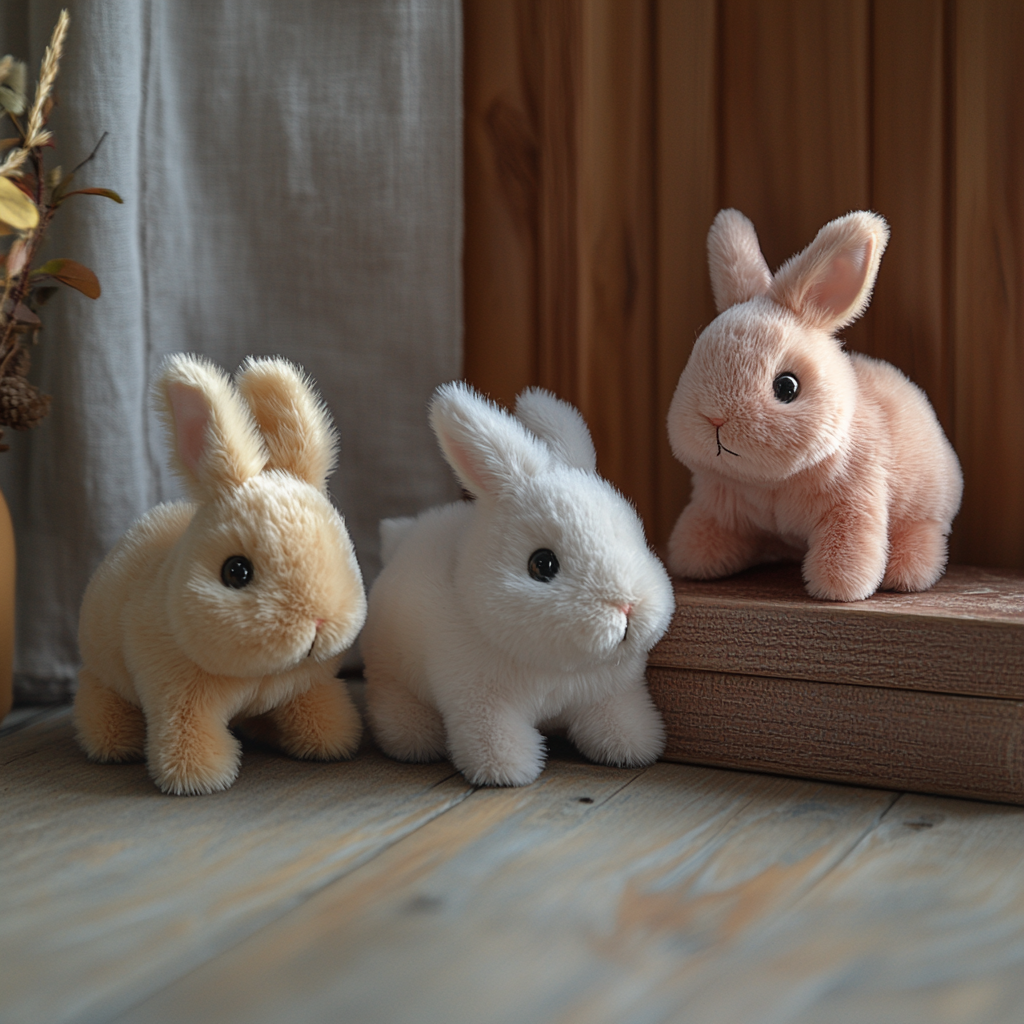 Cute realistic rabbit figurine